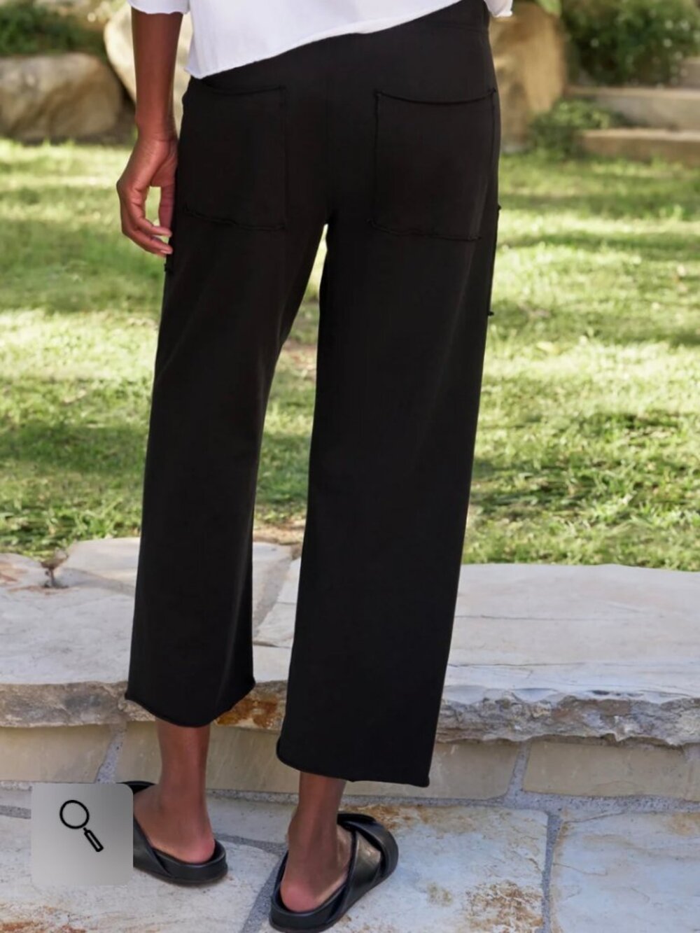 Frank & Eileen Penny Patch Pocket Jersey Pants in Black